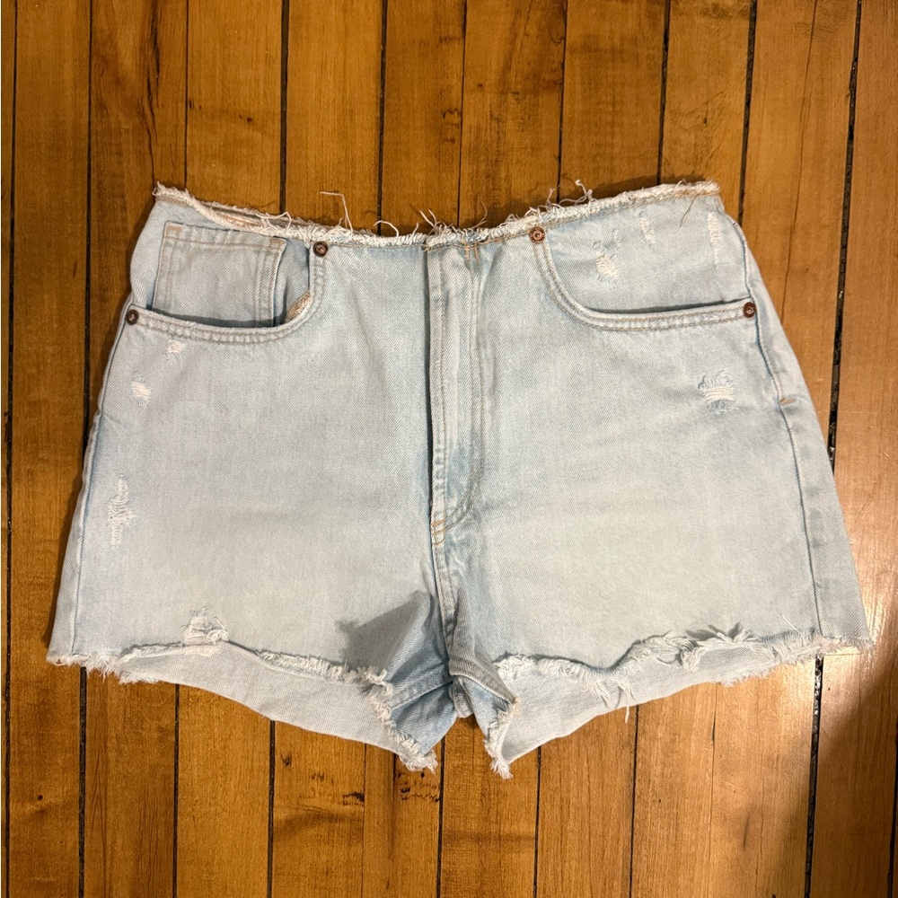 Zara Waistbandless Denim Shorts